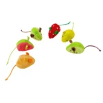 Fruit mouse cat toys in yellow, red strawberry, orange, watermelon, and kiwi designs
