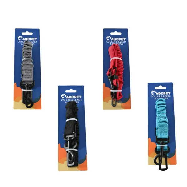 10002 Blister Pack Display of Adjustable Dog Car Safety Belt Leash for Retail Sales