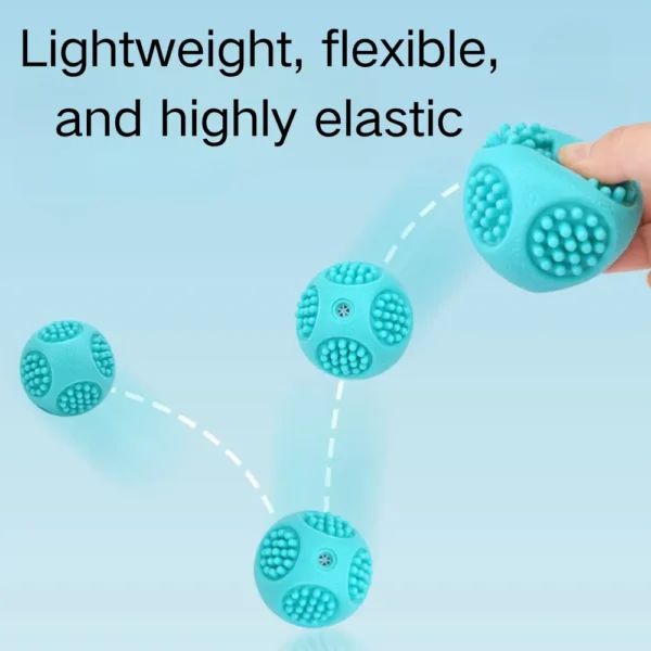 10002 Floating squeaky dog ball providing interactive play and exercise