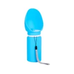 Blue portable pet travel water bottle for dogs and cats
