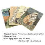 10003 Size measurement chart for wholesale jute cat scratcher mat