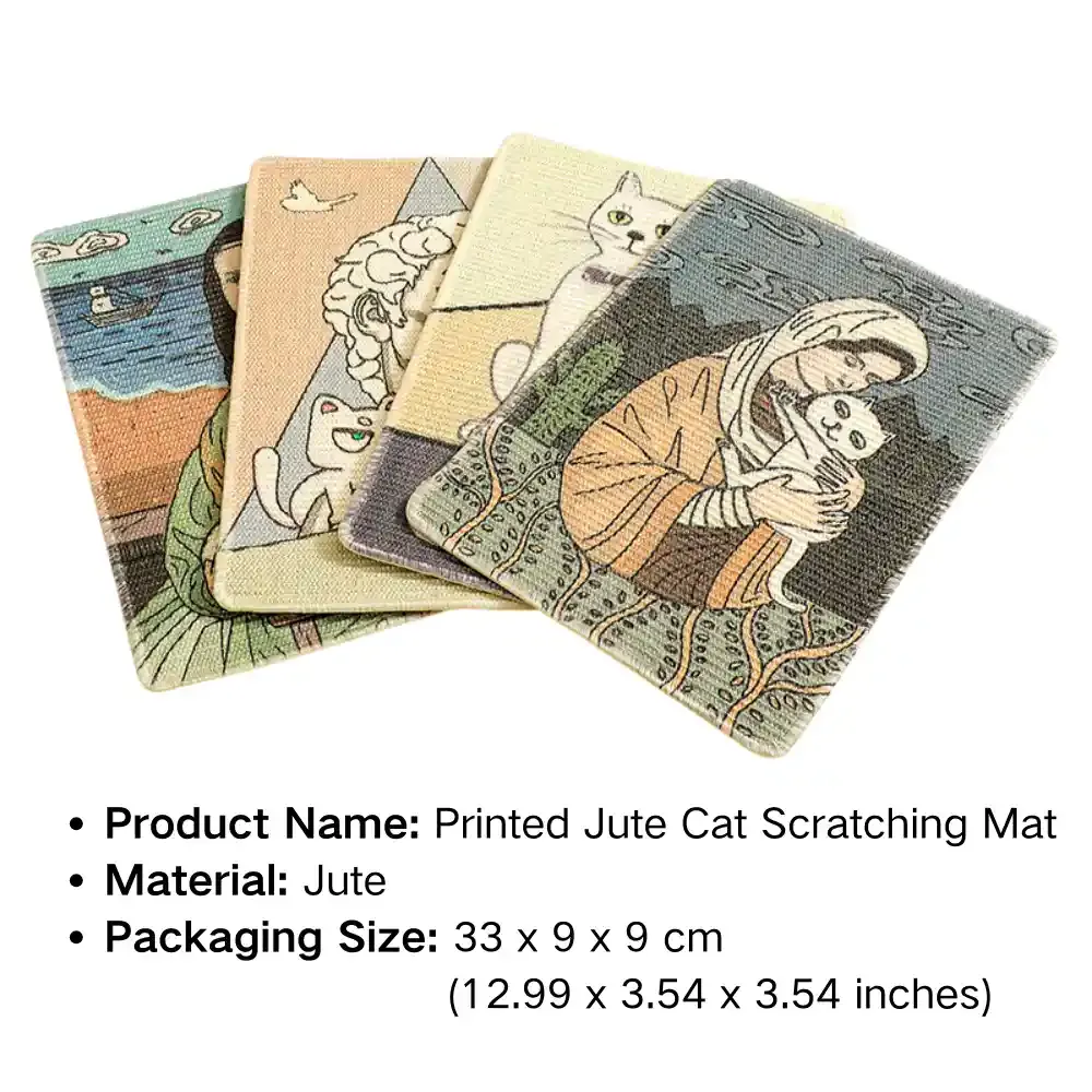 Size measurement chart for wholesale jute cat scratcher mat