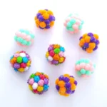 Glitter cat toy balls stimulate hunting instincts with jingling bell"