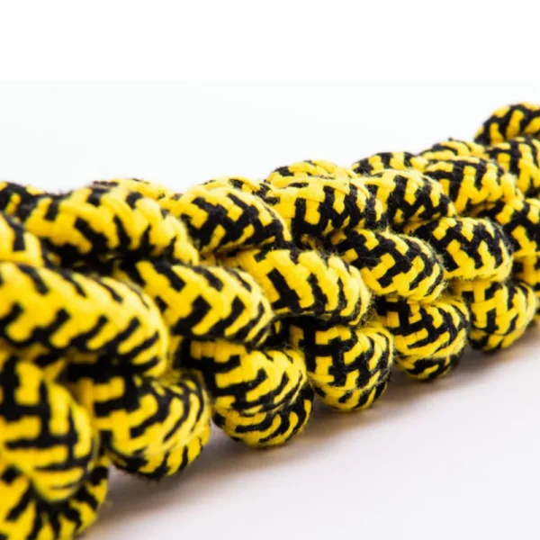 10003 Close-up of strong braided cotton dog rope toy showing durable texture for chewing and tugging
