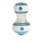 Interactive dog snack dispenser toy in blue