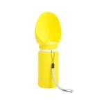Yellow leak-proof dog water bottle lightweight travel accessory