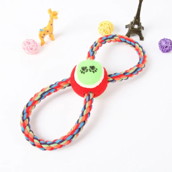 10004 Dog chewing rope toy to clean teeth and massage gums