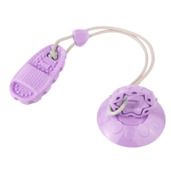 10004 Purple suction cup slipper interactive dog teething toy