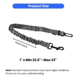 Dog Seat Belt Leash with Adjustable Length Measurement Guide