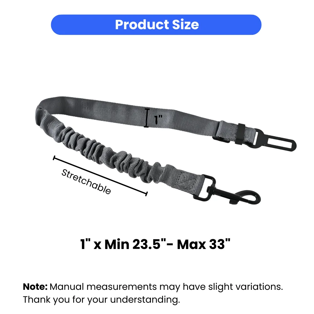 Dog Seat Belt Leash with Adjustable Length Measurement Guide