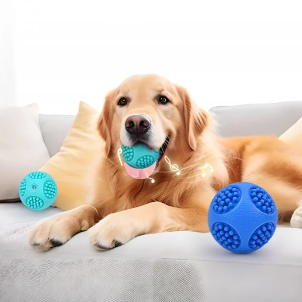 10004 TPR dog toy ball designed for chewing, teething, and dental health