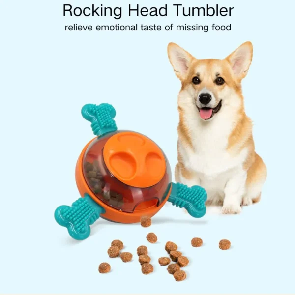 10004 Dog playing with treat dispensing slow feeder toy – wholesale interactive pet supplies for shops