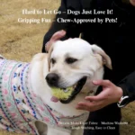 10004 Interactive squeaky plush dog ball toy for chewing and fetching