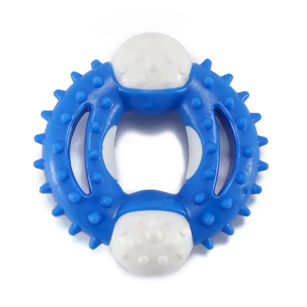 Wholesale durable nylon circular dog chew toy for teeth cleaning and chewing