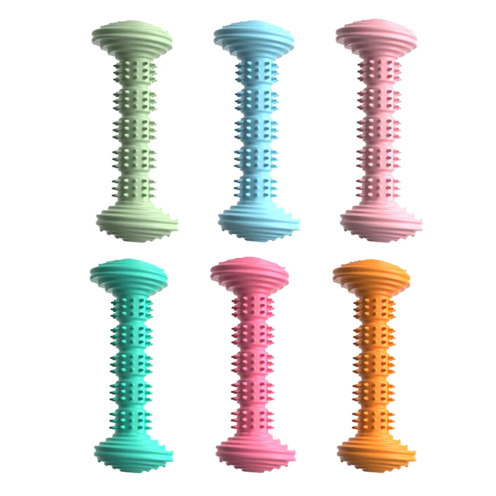 Durable TPR dog dental chew stick bone shape teething toy wholesale pet supplies