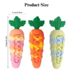 10005 Size chart of silicone carrot dog chew toy for wholesale orders