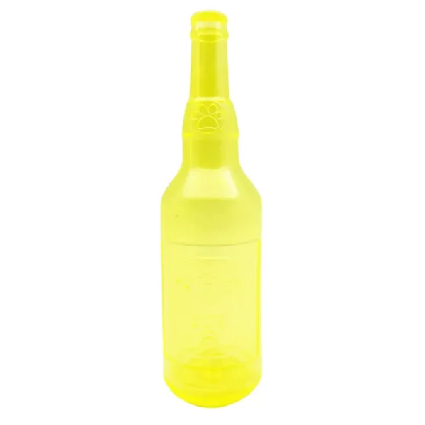 10005 Yellow rubber chew bottle toy for dogs wholesale