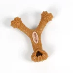 10005 Durable wood-infused dog chew toy for dental health and training