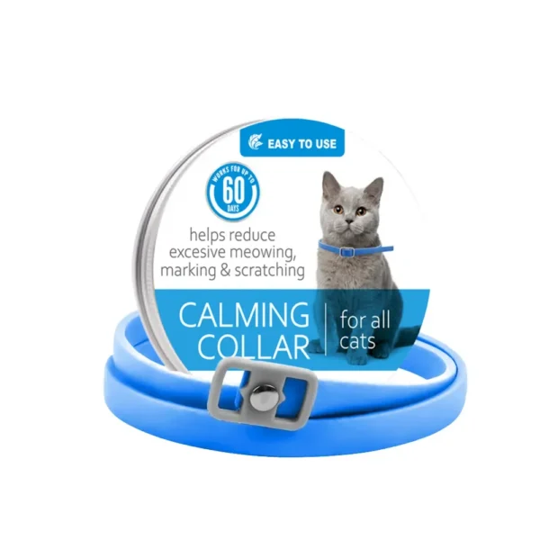 10005 Blue calming collar for cats, wholesale stress relief accessory