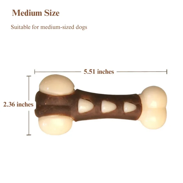 10005 Dog paw bone chew toy size chart for small, medium, and large dogs