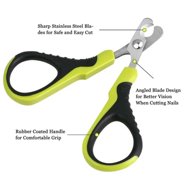 10005 Close-up view of stainless steel tilt blade cat nail clippers – durable pet grooming tool for retailers
