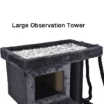 10006 Close-up of sturdy scratching posts wrapped in sisal rope on cat tree