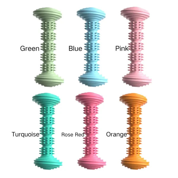 10006 6 assorted colors TPR dog dental chew stick bone shape pet toys wholesale