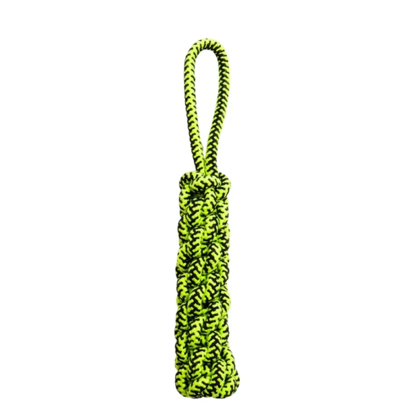 10006 Dog rope toy in assorted colors yellow, green, blue, and rose – wholesale pet chew and tug toy options