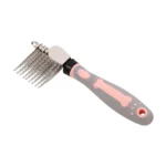 10006 Stainless steel pet dematting comb with serrated blades and ergonomic handle – wholesale grooming tool