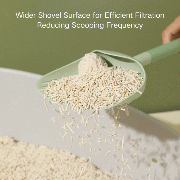 10006 Cat litter scoop with long handle used for cleaning cat litter box