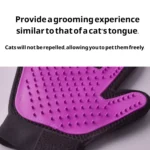 10007 Close-up view of pet grooming glove with soft rubber tips for effective hair removal