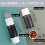 BPA-free pet water bottle with foldable drinking bowl design