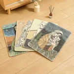 10007 Multi-design jute cat scratcher showcasing durability and eco-friendly material