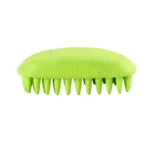 10007 Rubber grooming brush massaging pet skin and removing loose fur during bath