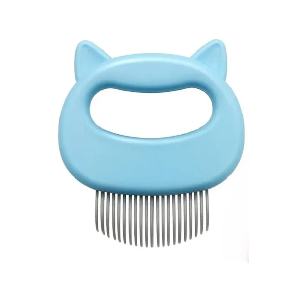 10007 Cat grooming comb available in pink, blue, and light green color options for wholesale pet supplies