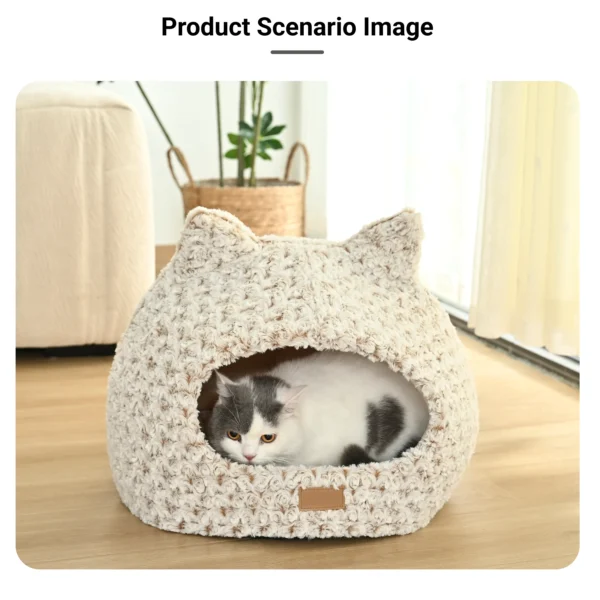 10007 Pet bed showing enclosed design for warmth, comfort, and security for cats and small dogs