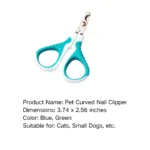 Size chart of stainless steel cat and small dog nail clippers – wholesale pet grooming tools
