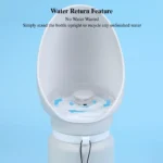 10007 Close-up of portable pet water bottle leak-proof lid and drinking bowl