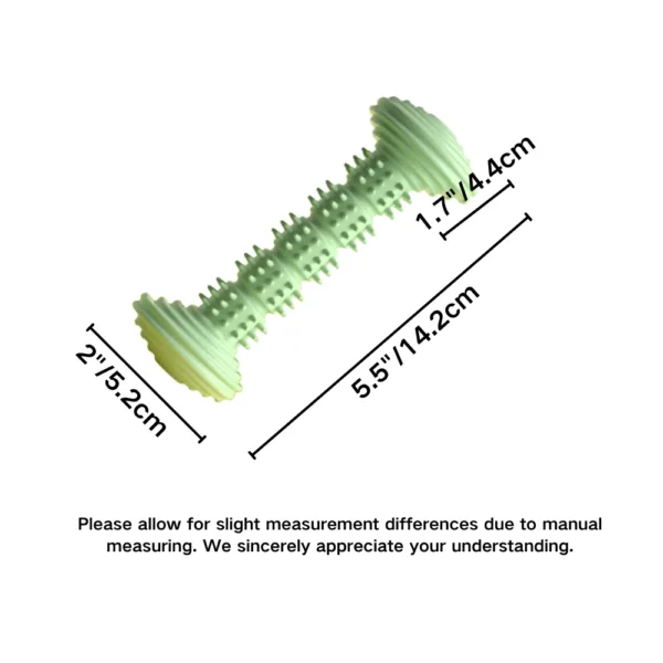 10008 Bone shape TPR dog chew toy size reference for small and medium dogs
