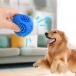 10008 TPR dog toy ball designed for chewing, teething, and dental health