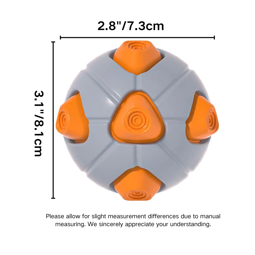 Size dimensions of TPR squeaky dog ball – wholesale bulk pet toys