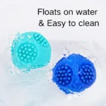 10009 Close-up of textured TPR dog ball showing bumpy teething surface