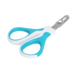 Blue ergonomic grip stainless steel cat nail clippers – bulk pet grooming tools for retailers