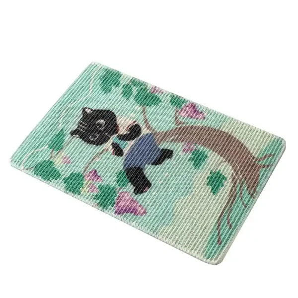 10010 Jute cat scratcher mat Kungfu Cat design
