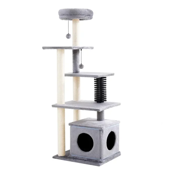 Wholesale multi-level cat tree tower with condo and scratching posts for large cats – durable pet furniture