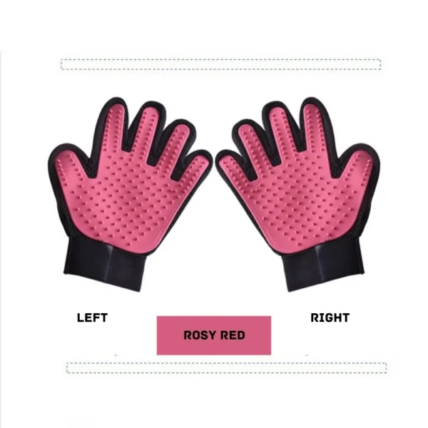 10011 Pet grooming gloves in multiple colors – pink, purple, rose, black