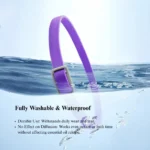 10011 Close-up view of cat calming collar material and adjustable buckle design