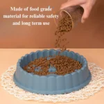 Slow feeder bowl showing raised obstacles to slow down eating and prevent choking