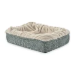 Small plush pet sofa bed with foam filling, wholesale dog and cat bed for retailers