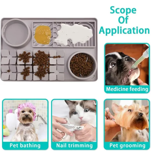 256eed16d29f327c257dfdfc07610b4c Non slip slow feeder mat for dogs and cats, promotes dental health and reduces fast eating